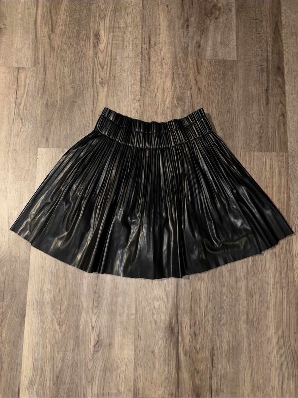 blue b. leather skirt size medium